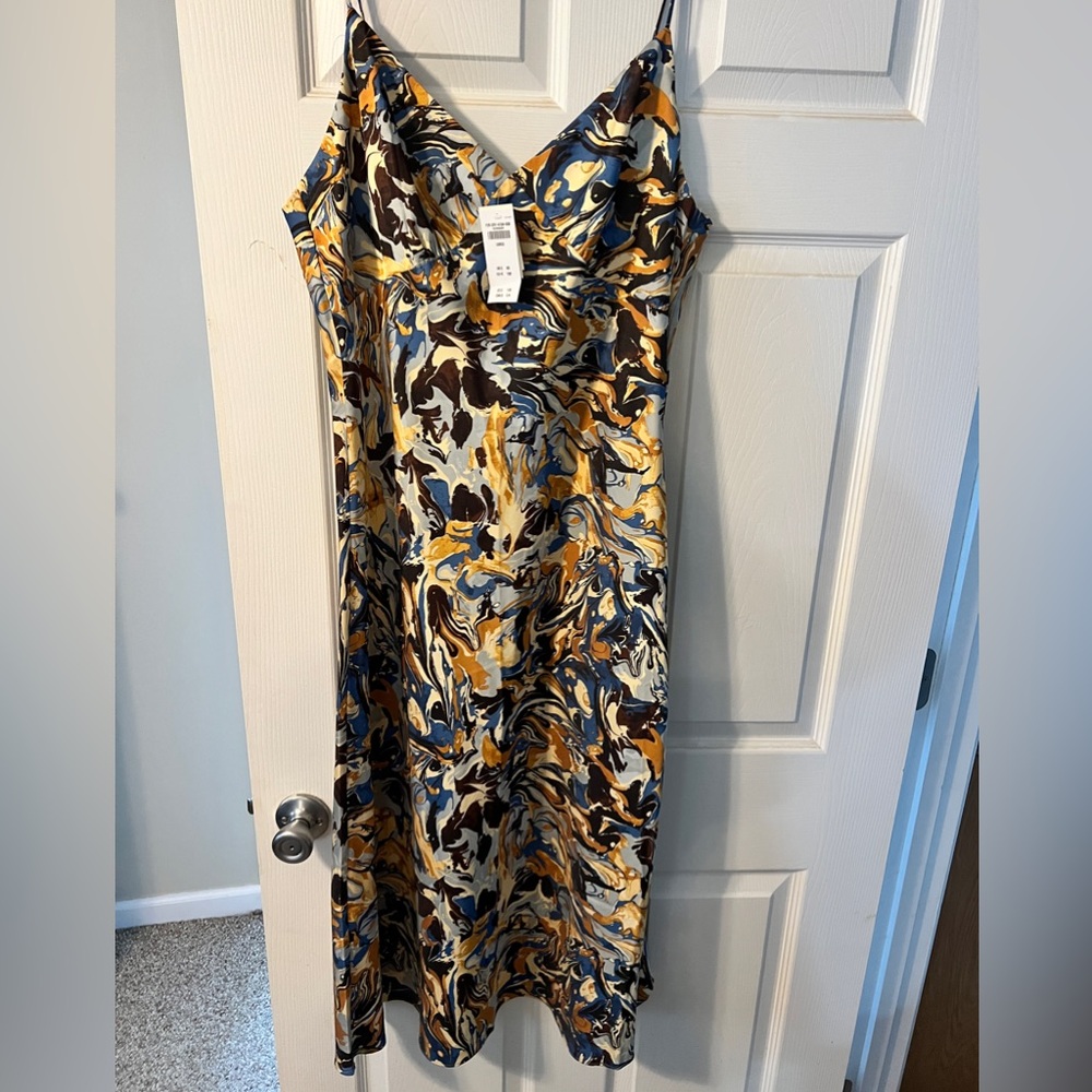 NWT Abercrombie and Fitch Satin Midi Dress